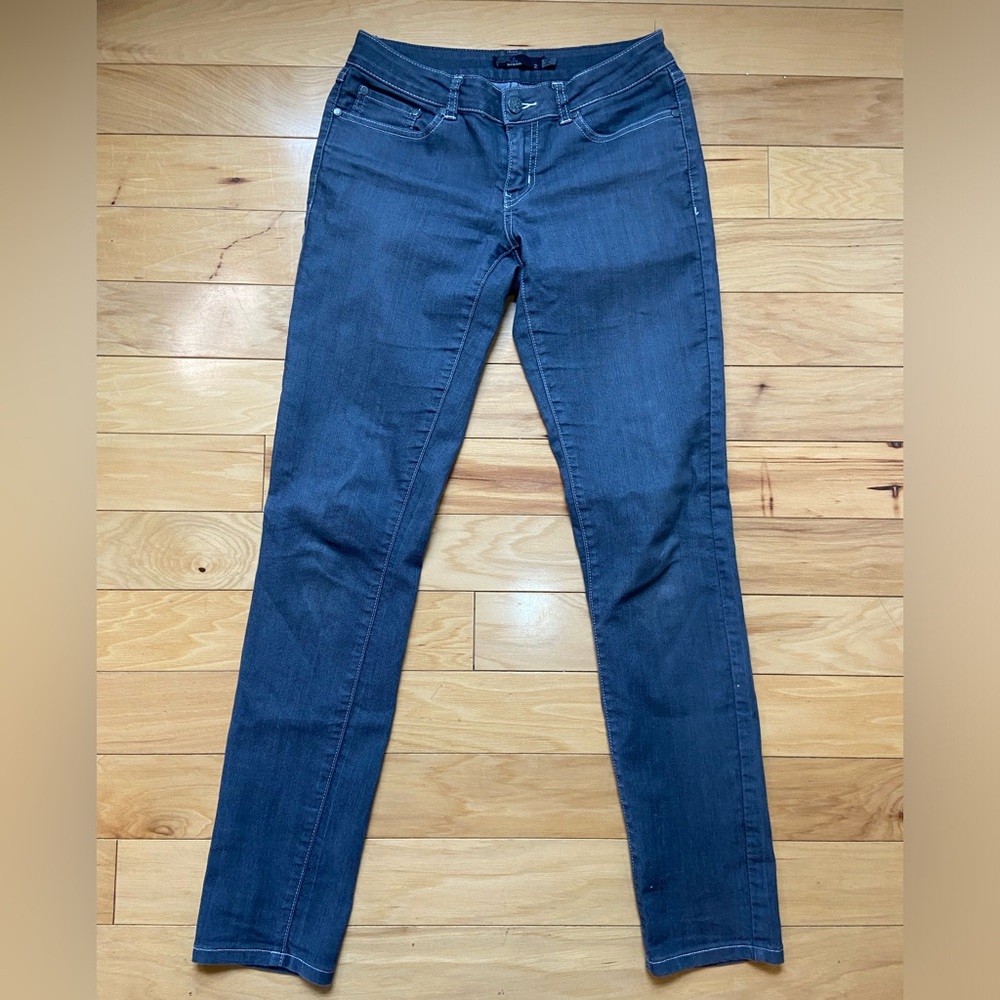 Prana Skinny‎ Jeans Womens Size 2 Low Rise Gray Denim Hiking Outdoor Pants - Picture 6 of 8